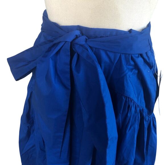Lauren Ralph Lauren Royal Blue Midi Flare Skirt w/ Waist Tie Detail, Size 6, NWT - Picture 6 of 8